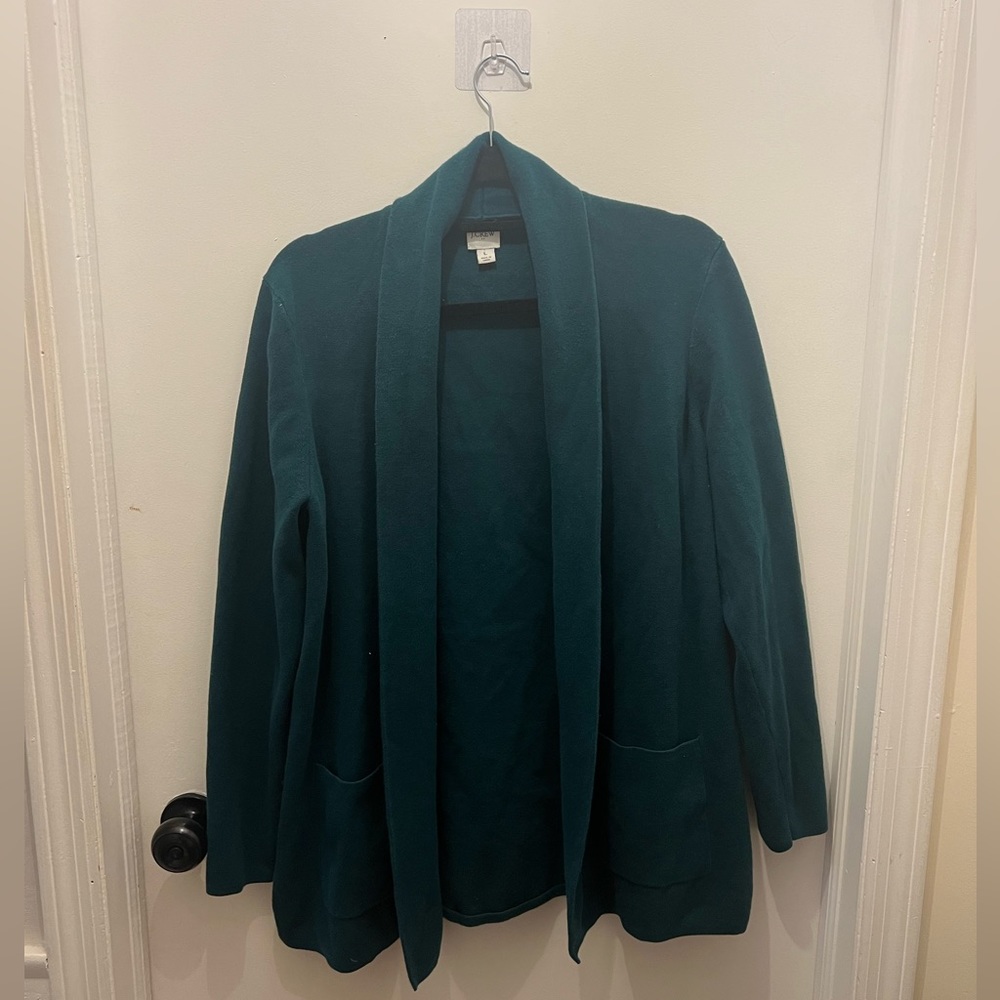 J CREW TEAL CARDIGAN